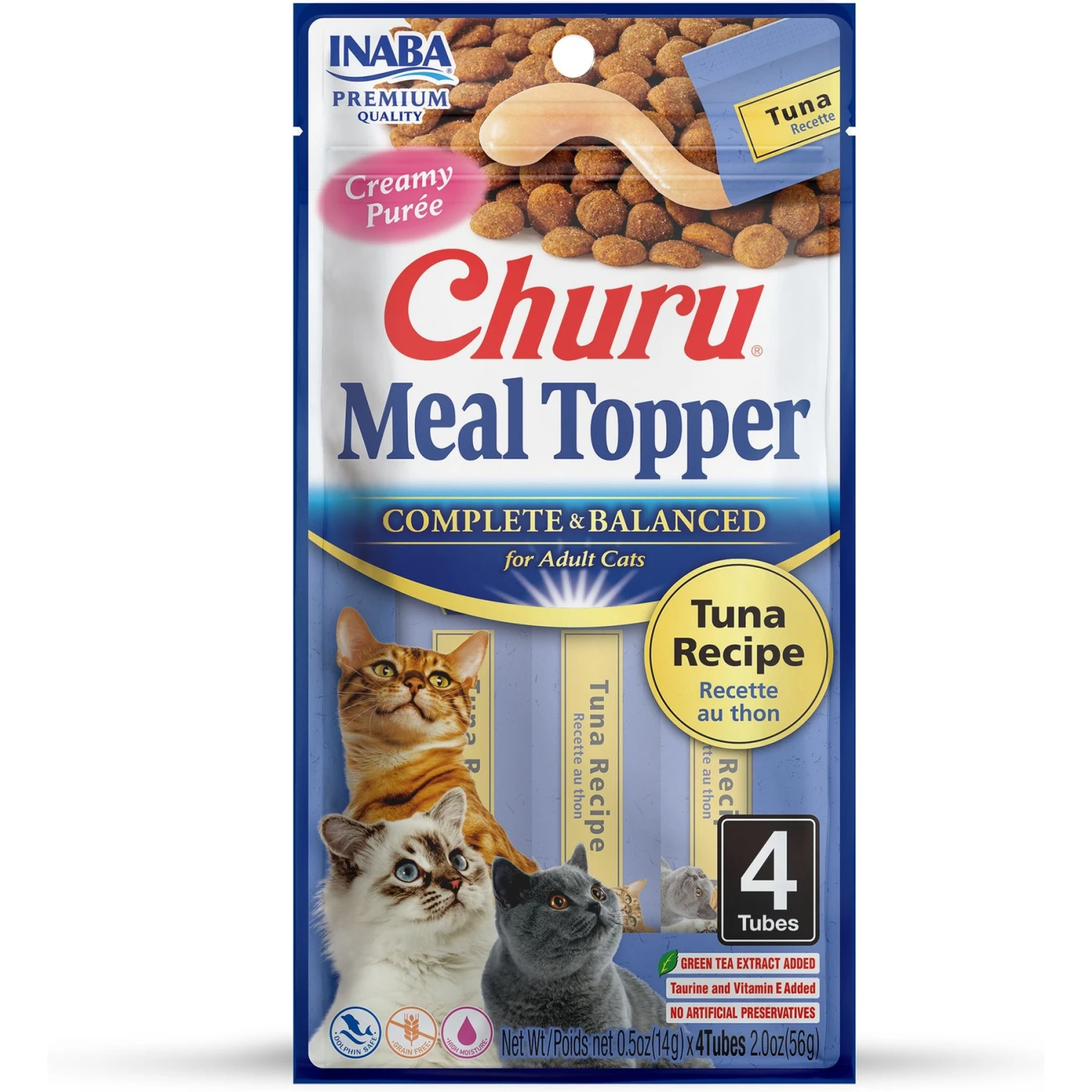 Inaba Churu Tuna Recipe Grain-Free Cat Food Topper, 0.5-oz Tube, 4 Count 3 Inaba Churu Tuna Recipe Grain-Free Cat Food Topper, 0.5-oz Tube, 4 Count