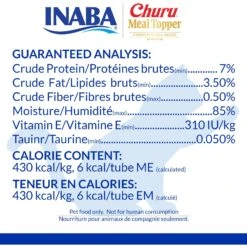 Inaba Churu Tuna Recipe Grain-Free Cat Food Topper, 0.5-oz Tube, 4 Count 10 Inaba Churu Tuna Recipe Grain-Free Cat Food Topper, 0.5-oz Tube, 4 Count -Furry Friends 989518 PT2. AC SS1800 V1699373617