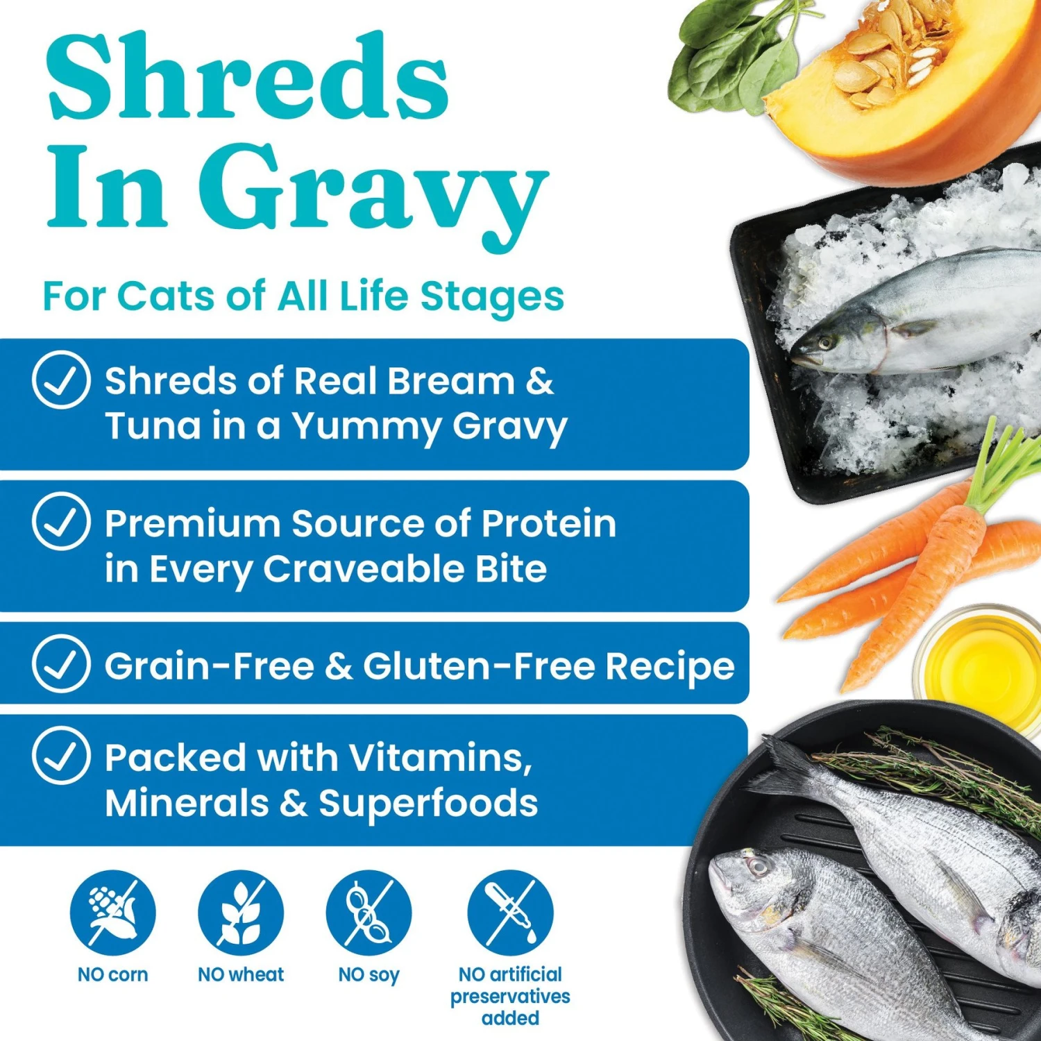 Solid Gold Five Oceans SeaBream & Tuna Recipe In Gravy Grain-Free Canned Cat Food 4 Solid Gold Five Oceans SeaBream & Tuna Recipe In Gravy Grain-Free Canned Cat Food - Image 2