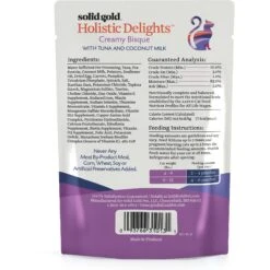 Solid Gold Holistic Delights Creamy Bisque With Tuna & Coconut Milk Grain-Free Cat Food Pouches 9 Solid Gold Holistic Delights Creamy Bisque With Tuna & Coconut Milk Grain-Free Cat Food Pouches -Furry Friends 99364 PT1. AC SS1800 V1543524127
