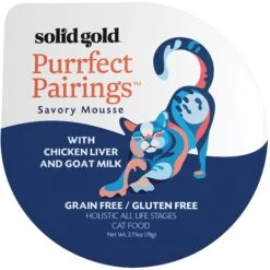 Solid Gold Purrfect Pairings Savory Mousse With Chicken Liver & Goat Milk Grain-Free Cat Food Cups
