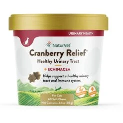 NaturVet Cranberry Relief Plus Echinacea Soft Chews Urinary Supplement For Cats