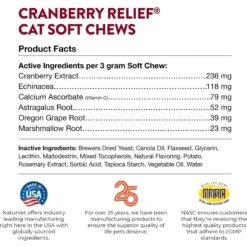 NaturVet Cranberry Relief Plus Echinacea Soft Chews Urinary Supplement For Cats -Furry Friends 99409 PT7. AC SS1800 V1698694074