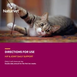NaturVet Hip & Joint Plus Omegas Soft Chews Joint Supplement For Cats -Furry Friends 99413 PT6. AC SS1800 V1698694968
