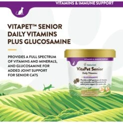 NaturVet VitaPet Senior Daily Vitamins Plus Glucosamine Cat Supplement 13 NaturVet VitaPet Senior Daily Vitamins Plus Glucosamine Cat Supplement -Furry Friends 99416 PT2. AC SS1800 V1698695815