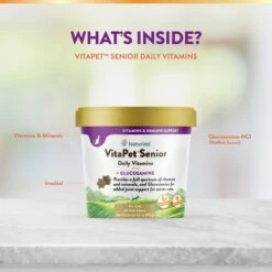 NaturVet VitaPet Senior Daily Vitamins Plus Glucosamine Cat Supplement 15 NaturVet VitaPet Senior Daily Vitamins Plus Glucosamine Cat Supplement -Furry Friends 99416 PT4. AC SS1800 V1698694351