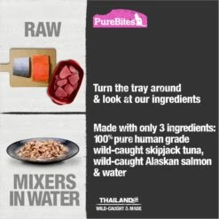 PureBites Mixers 100% Wild Skipjack Tuna & Alaskan Salmon Variety Pack Cat Food Trays 13 PureBites Mixers 100% Wild Skipjack Tuna & Alaskan Salmon Variety Pack Cat Food Trays -Furry Friends 99706 PT3. AC SS1800 V1662665184