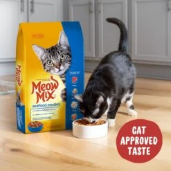 Meow Mix Seafood Medley Dry Cat Food 12 Meow Mix Seafood Medley Dry Cat Food -Furry Friends 99969 PT3. AC SS1800 V1680811275